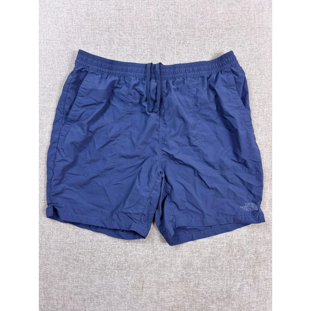 The North Face Mens Class V Belted Shorts Blue XL Nylon Hiking Water Swim